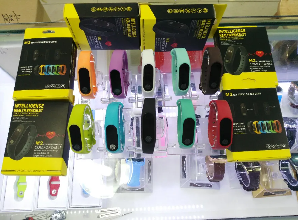 M2 Bluetooth Smart Band Heart Rate Monitor Waterproof IP67 Message Call Reminder Wristband for Android iOS