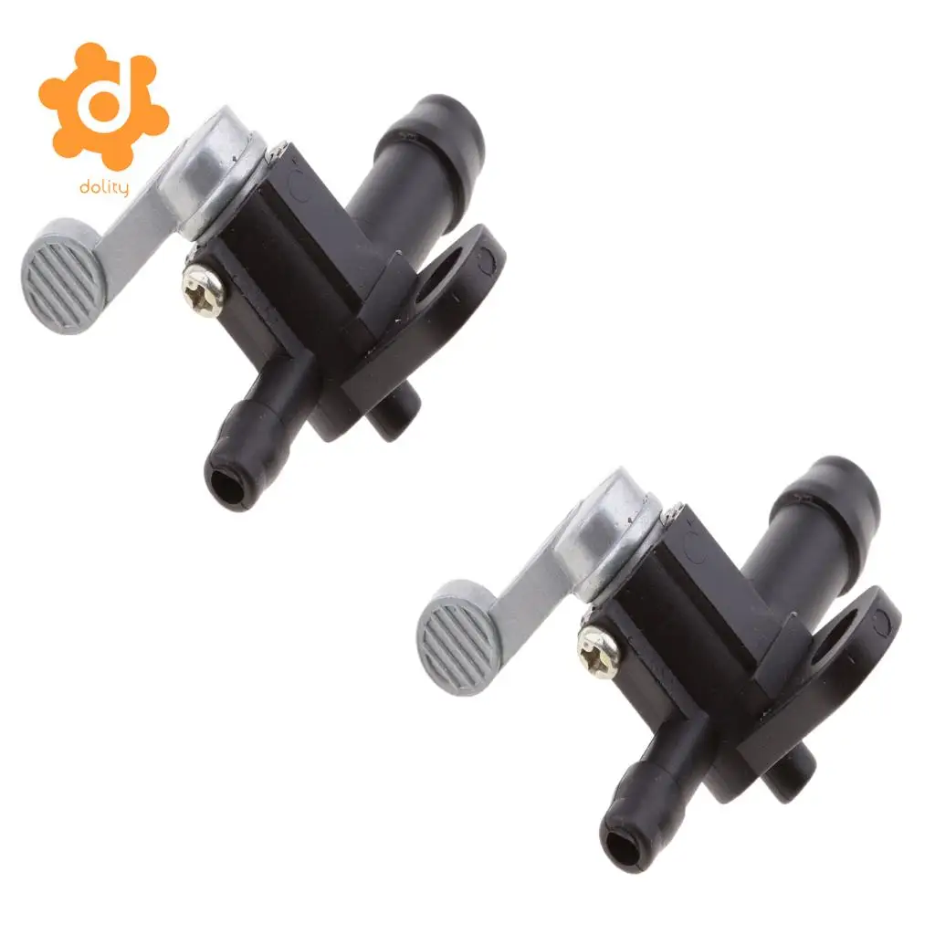 2Pcs Petcock Fuel Shut Off ShutoffValve Switch for Yamaha PW50 Pit Bike Dirtbike - Black