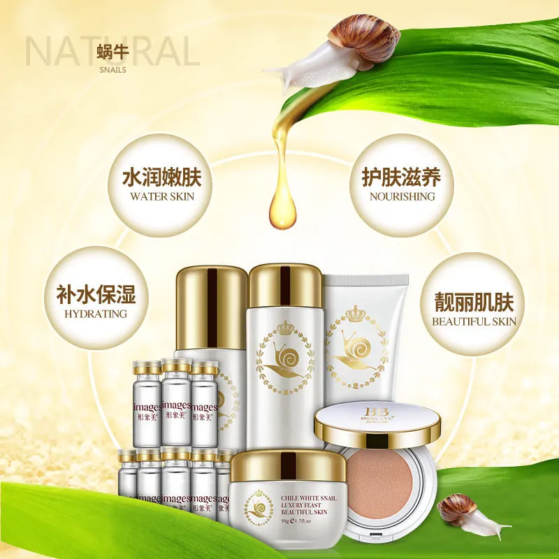 

Jade Snail Essence Refresh&compact&moisturzing&whitening Skin Filling Water Nourish Moist Skin Set Skin Care