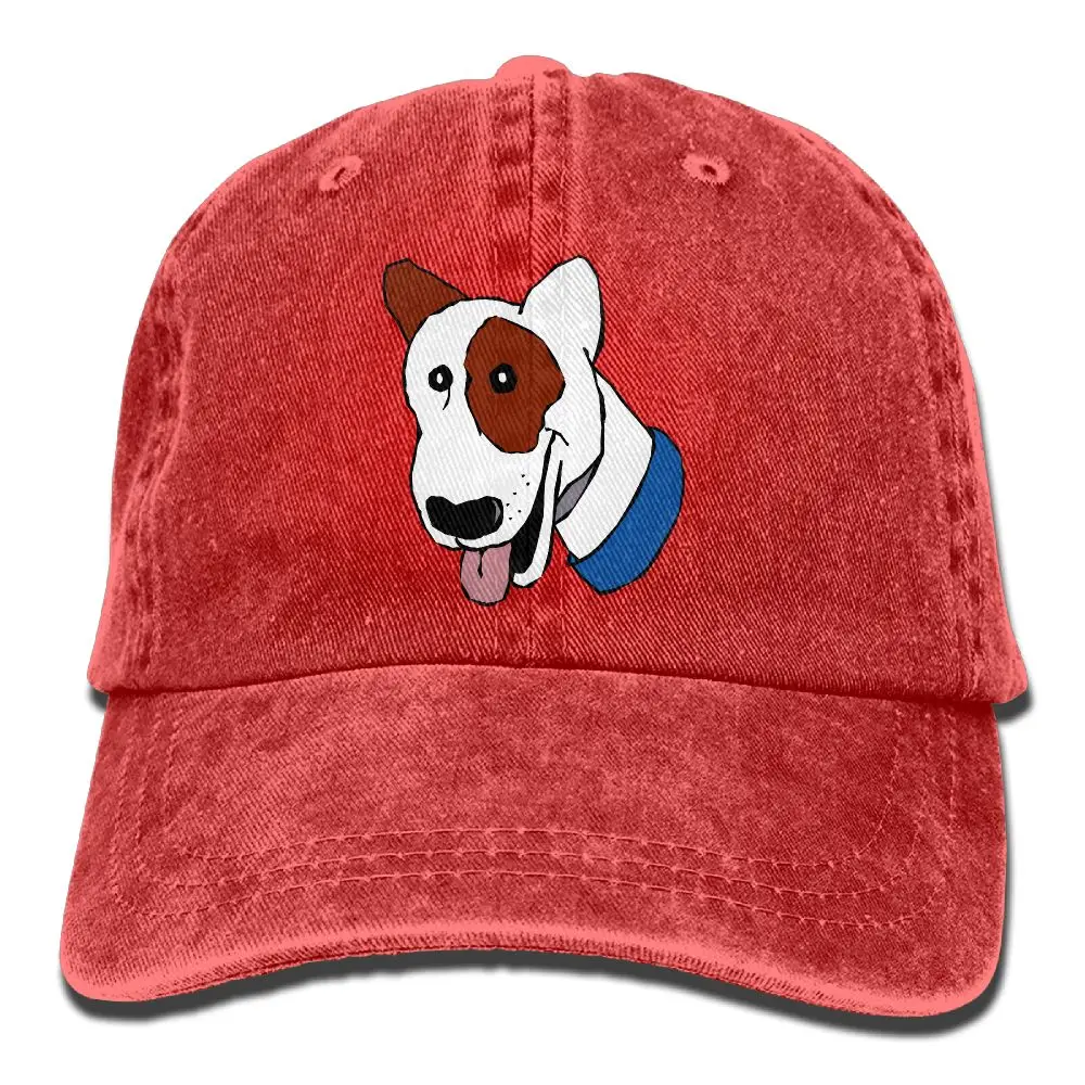 SAMCUSTOM bull terrier 3D креативная индивидуальность Промытые джинсовые шапки осень лето для мужчин и женщин Гольф Sunblock хоккейные кепки - Цвет: Белый