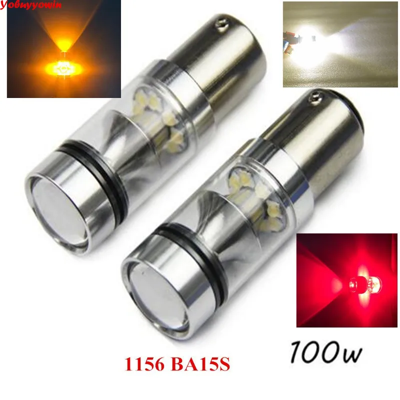 

2x Auto 6000K 1156 BA15S P21W 7506 CREE Chips 100W Car LED Backup Reverse Tail Light White/Amber/Red Bulb Lamp