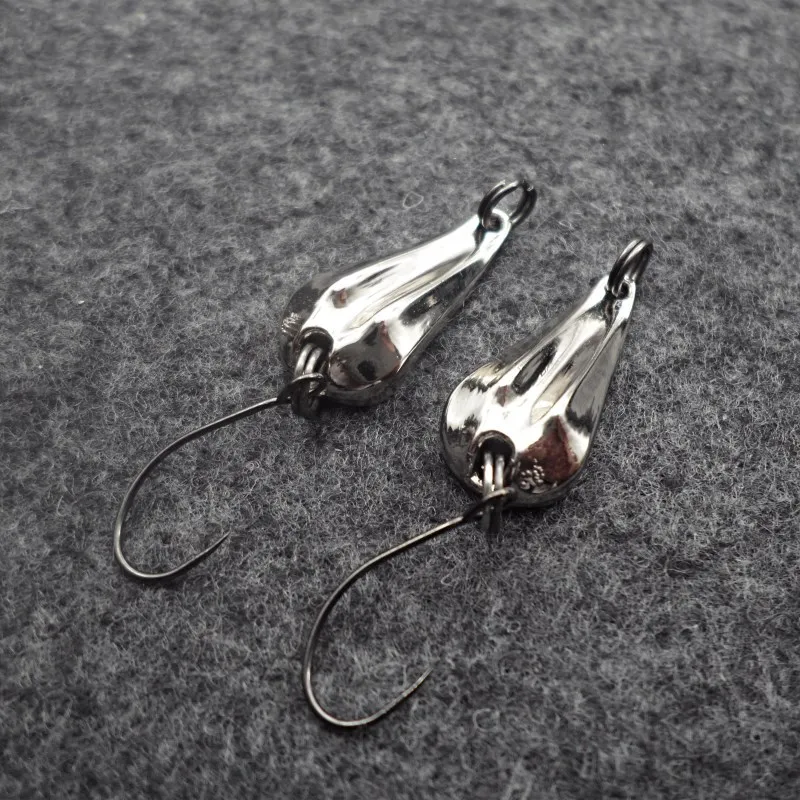 spoon fishing lures set metal fishing bait 2.2g spinnerbait Treble Hook hard lures drop ship