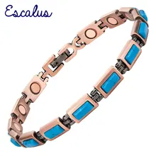 Escalus Модные женские 14 шт. магниты полудрагоценный браслет с камнями для женщин медное покрытие Магнитный Шарм Браслет