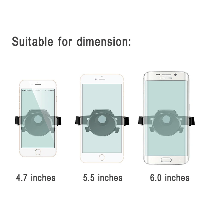 Фото Автомобильный держатель для iPhone 8 X с поворотом на 360 градусов, регулируемый держатель для телефона с креплением на створки вентиляции, держатель для сотового телефона, подставка для Samsung S9 Xiaomi №5