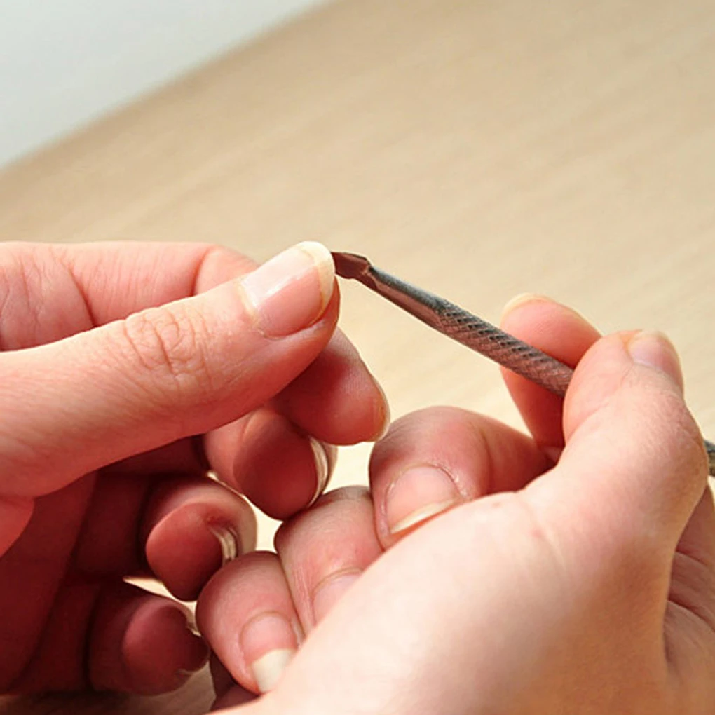 Нержавеющая сталь кутикулы ногтей ложка-толкатель средство для снятия маникюра, педикюра Уход Инструмент
