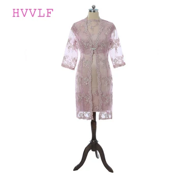 

Champagne Mother Of The Bride Dresses Sheath Knee Length Cap Sleeves Lace With Jacket Short Mother Dresses For Weddings