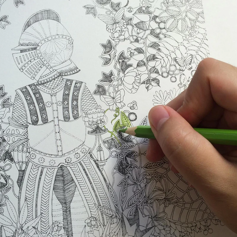 Flowers and the night-watcher Adults coloring book For Children Relieve Stress Secret Garden Drawing colouring book 86 Pages