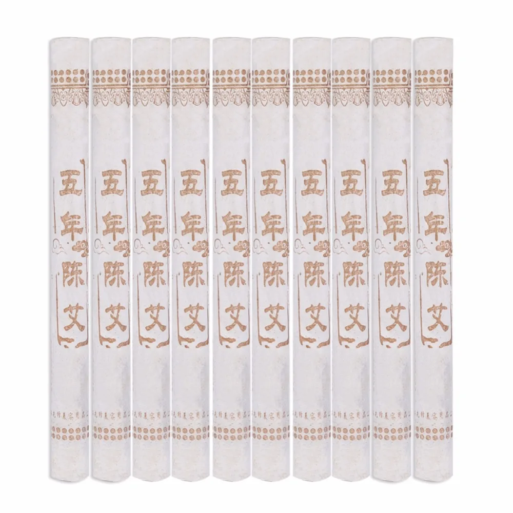 10Pcs 5 Years Old Pure Moxa Rolls Stick Acupuncture Massage Chinese Mugwort Moxa For Slimming & Beauty Moxa Moxibustion Sticks