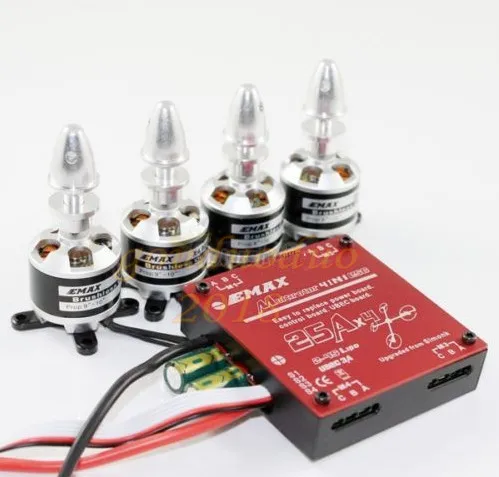 

Emax 25A 4in1 ESC & 4Pcs XA2212-980KV Brushless Motor for Quadcopter Multicopter