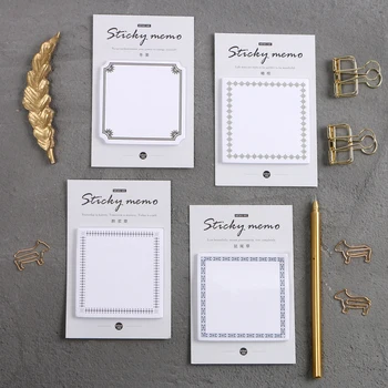 

Retro Frame Sticky Notes 30 Sheets Memo Pad Notice Stickers Office Stationery School Supplies Notepad