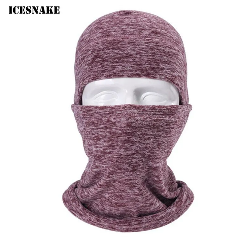 

ICESNAKE Motorcycle Face Mask Balaclava Moto Mask Cold-proof Autumn Winter Airsoft Paintball Helmet Cap Thermal Fleece Ski Mask