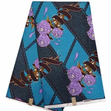 Африканский воск ткань красота продукт ткань из Анкары 6 ярдов/шт воск печать ткань африканский батик ткань 1401