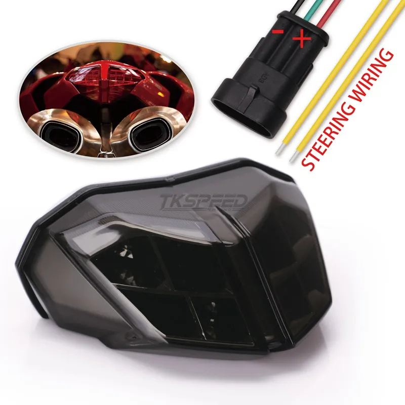 Интегрированный Светодиодный фонарь для мотоцикла аксессуары мигалок задний