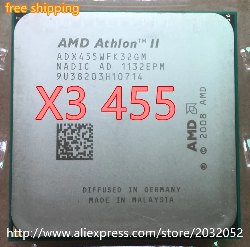 Процессор AMD Athlon II X3 455 (3 3 ГГц/1 5 МБ/трехъядерный/AM3) десктопный 100% рабочий |