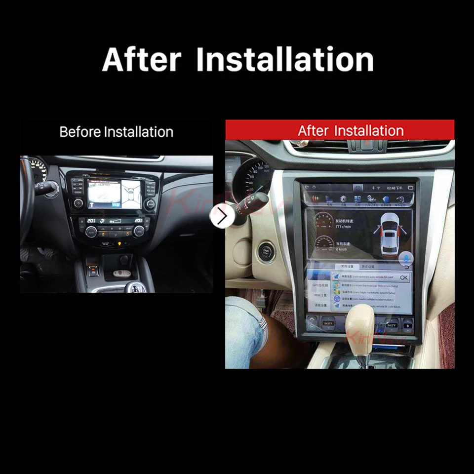 Sale KiriNavi Vertical Screen Tesla Style 15.1" Android Car Dvd Player For Nissan X-trail Qashqai Car Radio Gps Navigation Bluetooth 5