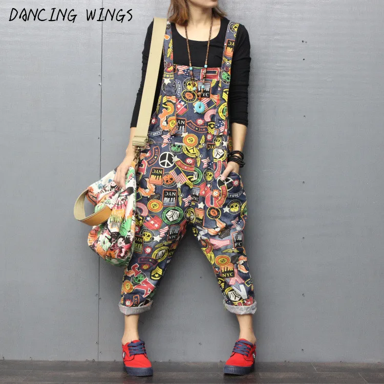 

Fashion Jeans Women Jumpsuit Denim Romper Overalls Casual Long Trousers Harem Pants Basic Denim Pants Wide Leg Rompers Female
