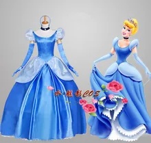 Las mujeres de las señoras cosplay adultos cenicienta princesa dress con el bullicio de nuevo