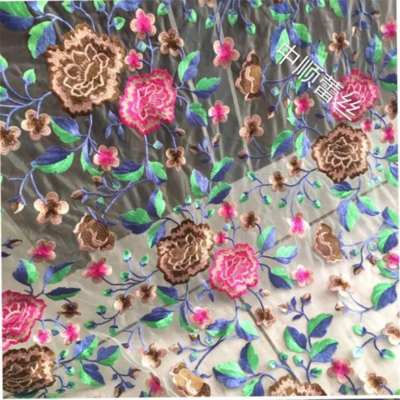 045m150m multi color embroidery embroidery fabric clothing diy