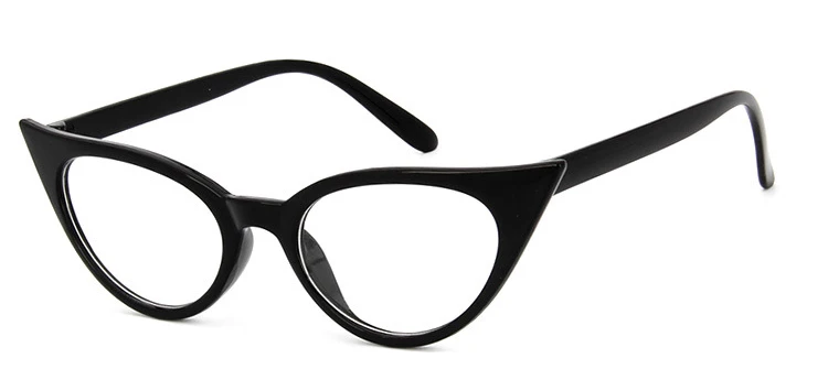 Длинные защитные очки, новинка, женские солнцезащитные очки кошачий глаз, Ретро стиль, женские зеркальные очки Gafas UV400, мужские очки для вождения, солнцезащитные очки LD1 - Цвет линз: Black Clear Small