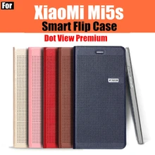 Xiaomi Mi5S чехол оригинальный catman на основе Snapdragon 821 Smart Dot View Премиум кожаный флип чехол Smart для Xiaomi Mi5S