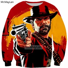 2018 New Game Red Dead Redemption 2 Cool 3D Print Gun Sweatshirts Men/Women Streetwear Hip Hop Hoodies Boys Outwear Man Clothes