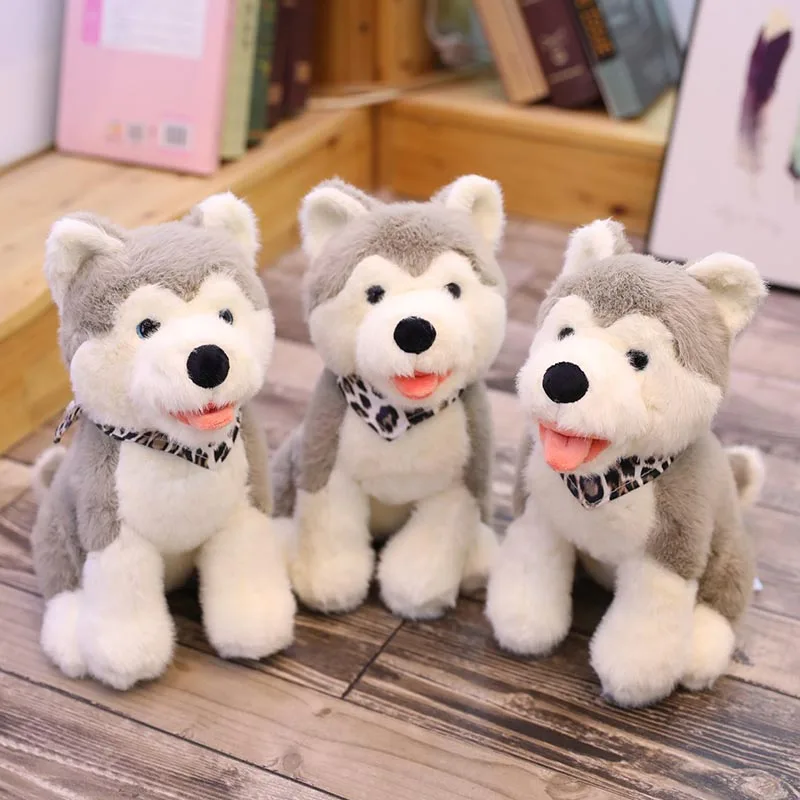 Плюшевая игрушка Husky Реалистичная собака мягкая Зверюшка реалистичное животное