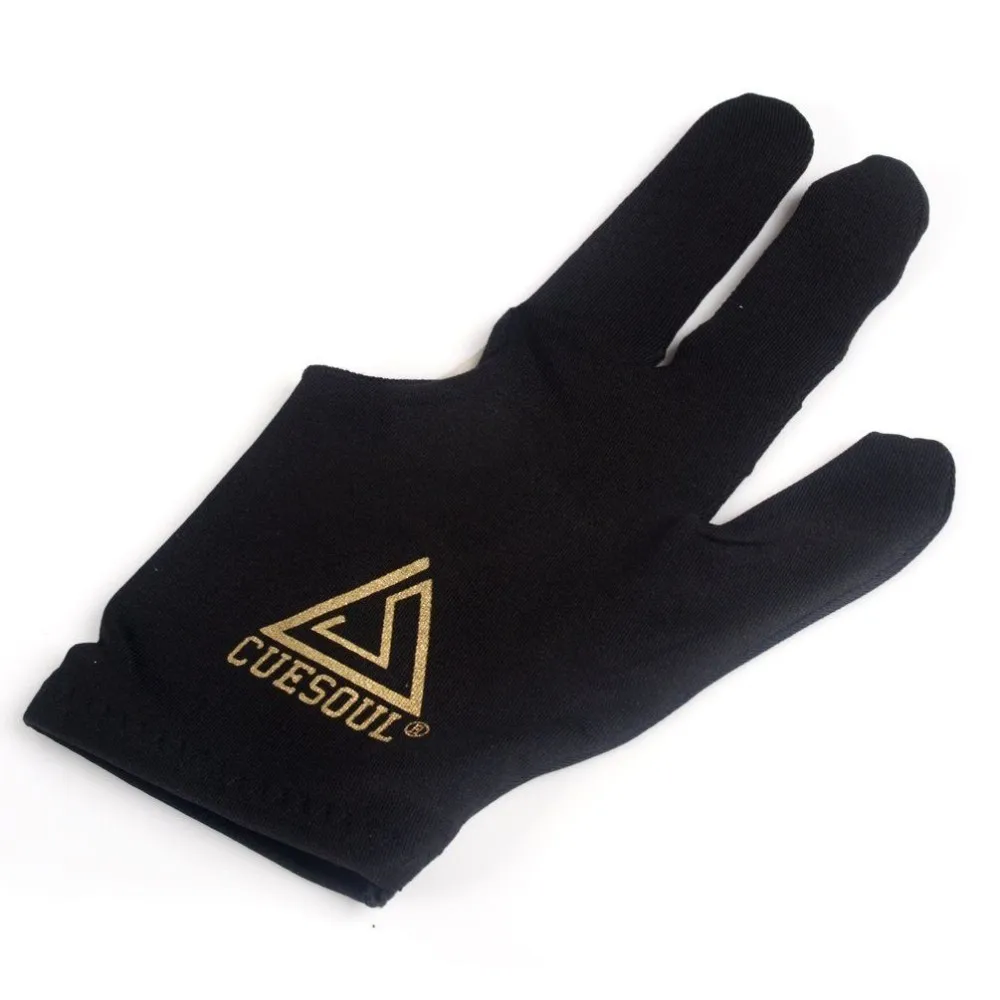 Cuesul 3 пальца бильярд снукер перчатки бильярд кия перчатки черный левая рука