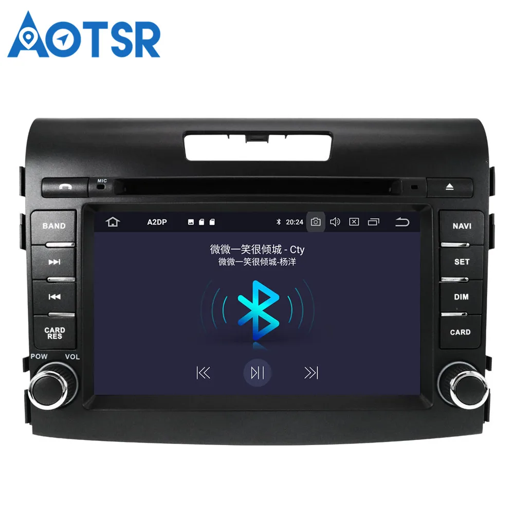 Discount 7" two din android 9.0 8core car dvd player for honda crv CR-V 2012-2016 car audio stereo octa core 4G RAM wifi 32G ROM headunit 5
