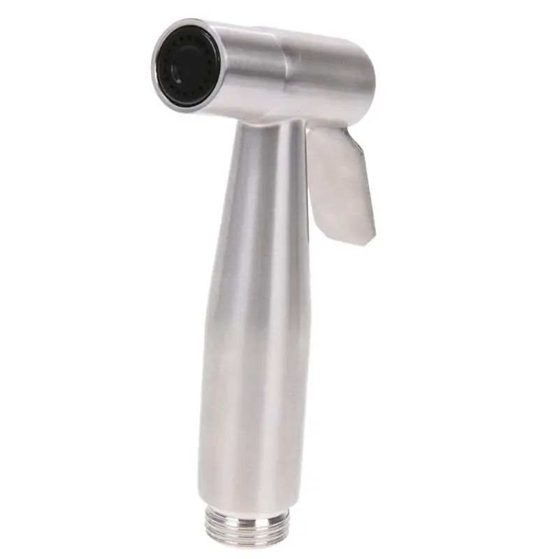 

Mini Shower Bidet Spray Stainless Steel Hand Toilet Bidet High Pressure Small Shattaf Sprayer in Nickel Brushed Set