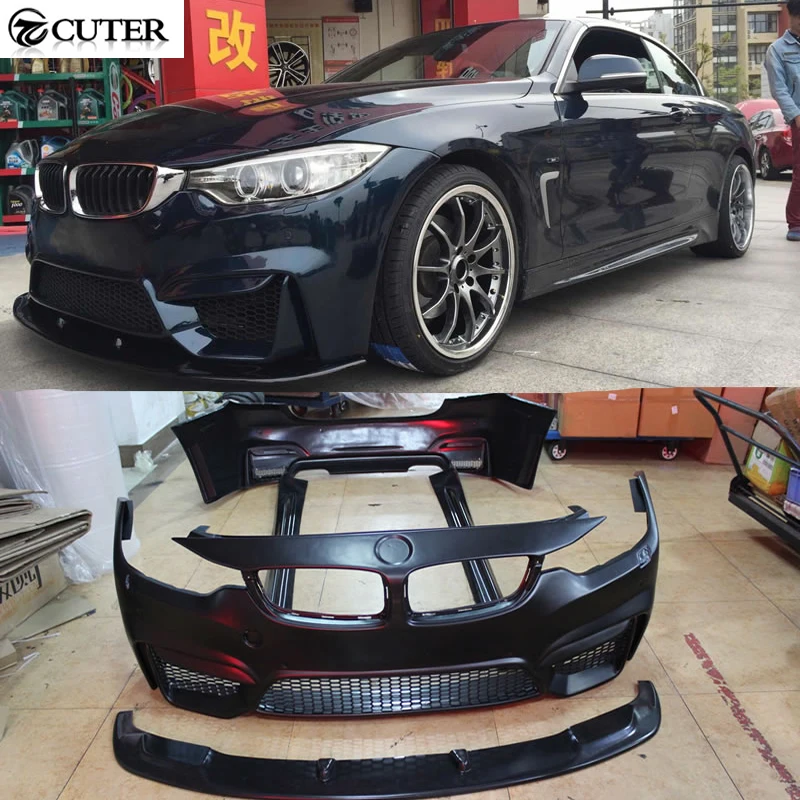 

F32 4 series M4 type PP car body kits front bumper rear bumper side skirts for BMW standard F32 4 series coupe 2014-2015