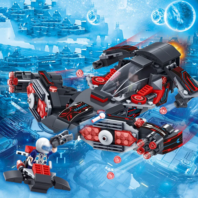353PCS Building Blocks Future City Swat Police Warship Spaceship Series Compatible Legoed technic Figures bricks toys for Kids