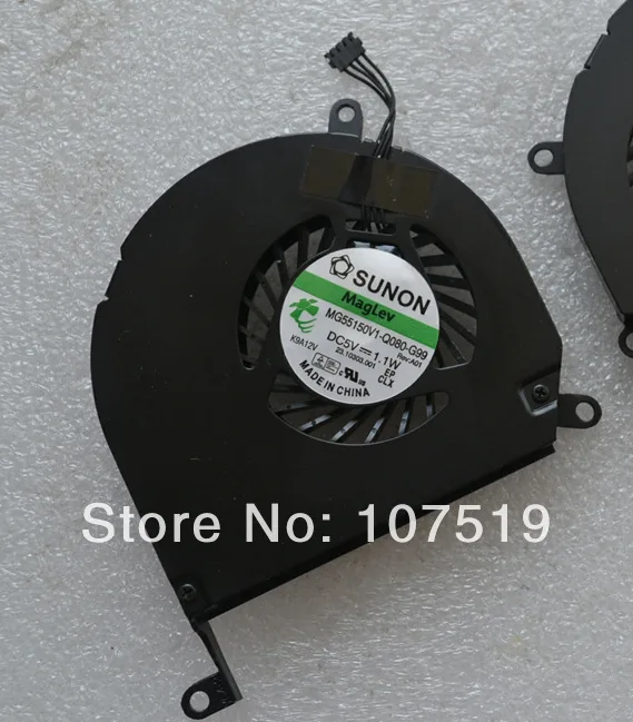 

New CPU Cooling Fan For apple MB470 MB471MB985 MB986 A1286 md318 md322 15" MG55150V1-Q080-S99 MG55150V1-Q080-S99 right