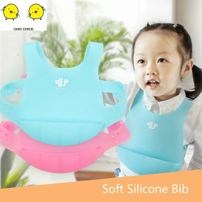 

Newborn Baby Bibs Silicone Waterproof Baby Feeding Bib Boy Girl Bavoir Bib Baby Bibs Set