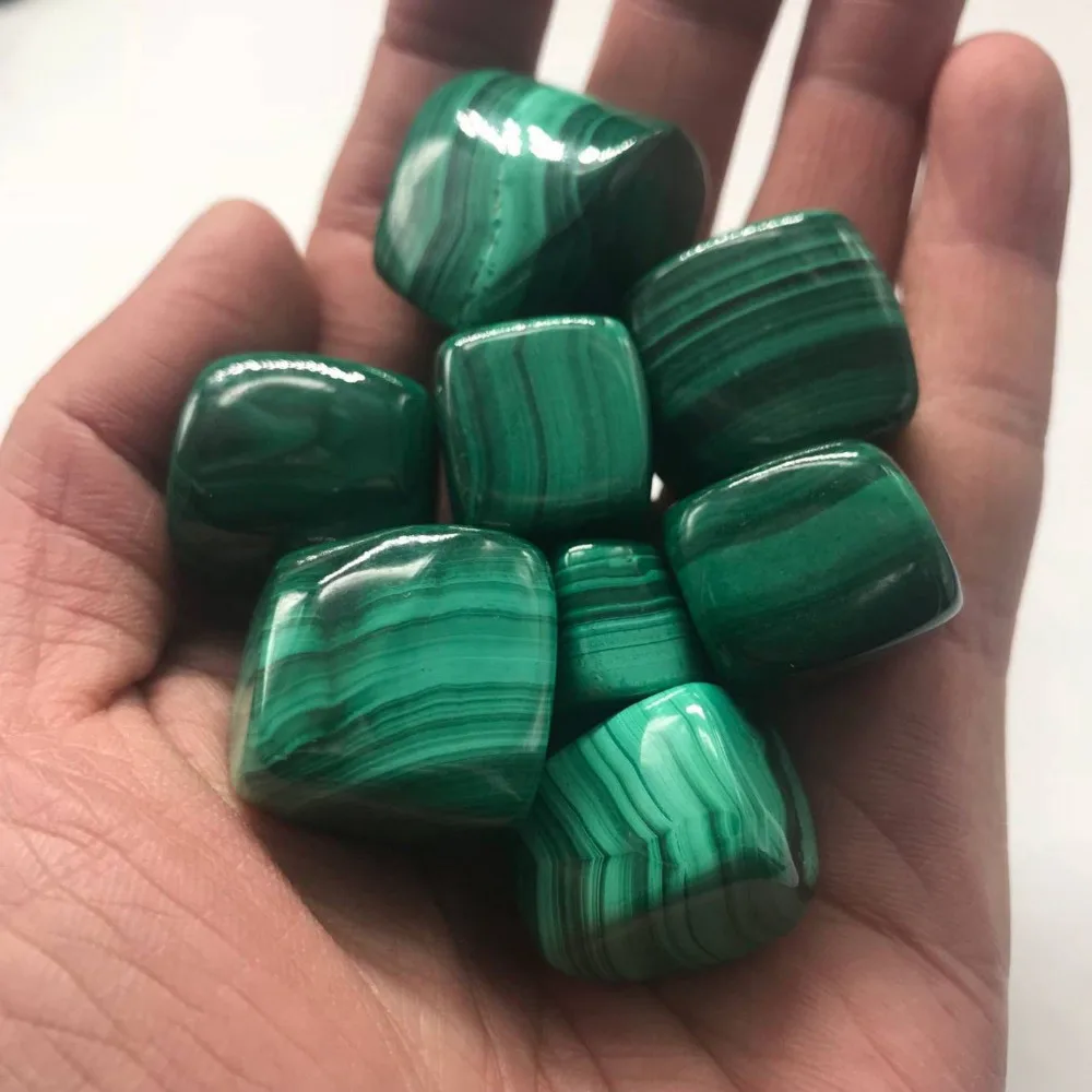 malachite gravel bulk tumbled stones crystal healing 1pc in Stones