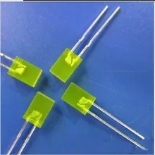 Желтый 02-50 1000 шт./лот 2X5X7 квадратный светодиодный желтый светильник-излучающий диод