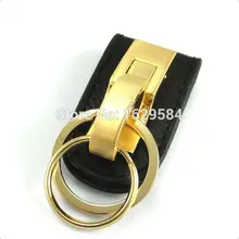 10x кожаный ремень пряжка клип 2 петли золотой брелок кольцо