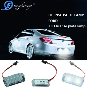 

2p White Luminous Canbus Number LED License Plate Lamp Light for Ford Focus 5D Fiesta Mondeo MK4 C-Max MK2 S-Max Kuga Galaxy