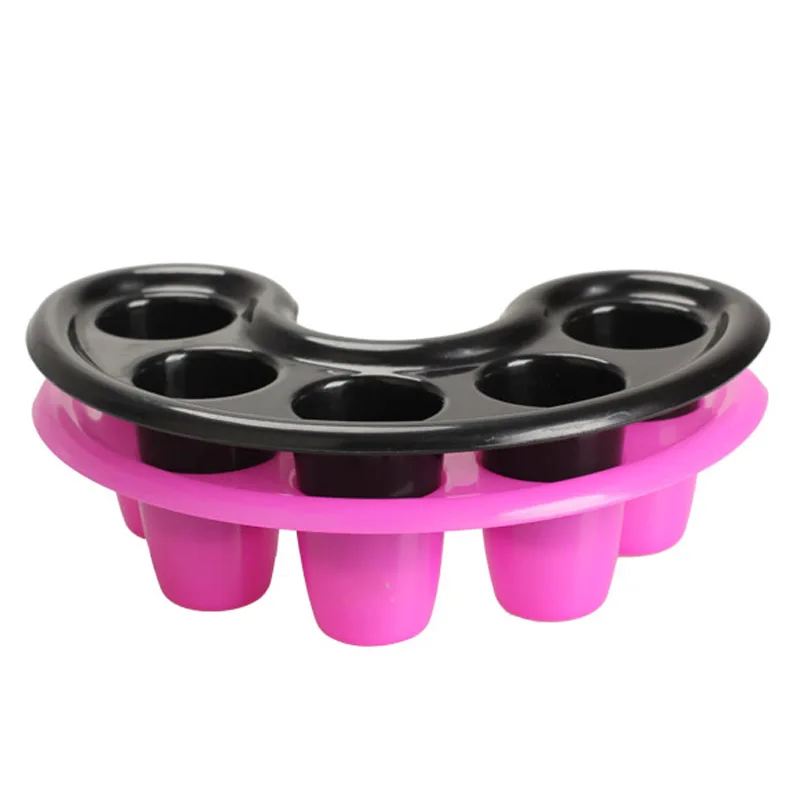 

2Pcs Plastic Nail Soaker Bowl Cap 5 Holes DIY Manicure Nail Gel Polsih Removal Soaking Bowl Soaker Caps