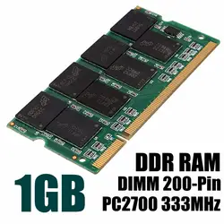 2 ГБ (2 шт. X1GB) памяти Оперативная Память DDR 333 мГц PC2700 Non-ECC 200 пальцы DIMM Оперативная память портативных компьютеров PC Оперативная память s чип