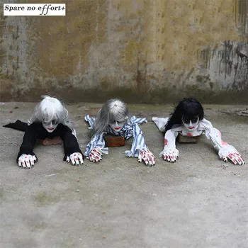 

Halloween Electric Crawling Toys Tricky Props Evil Glowing Dolls Haunted House Demon Decoration Horror Creepy Scare Baby Ghost