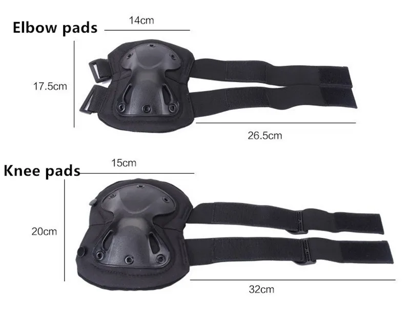 Тактические наколенники для пейнтбола, страйкбола, охоты, военных игр, наколенники для улицы, военные армейские наколенники и налокотники, набор