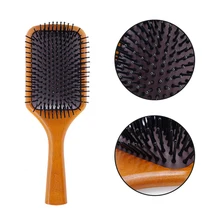Wooden Air Cushion Bamboo Massage Comb Scalp Massage Anti-static Hair Vent Brushes Care Air Cushion Massage Comb Scalp Massage Brush for Thick Long Ha professional health care comb anti static massage green sandalwood comb handmade bamboo hair brush wedding birthday gift