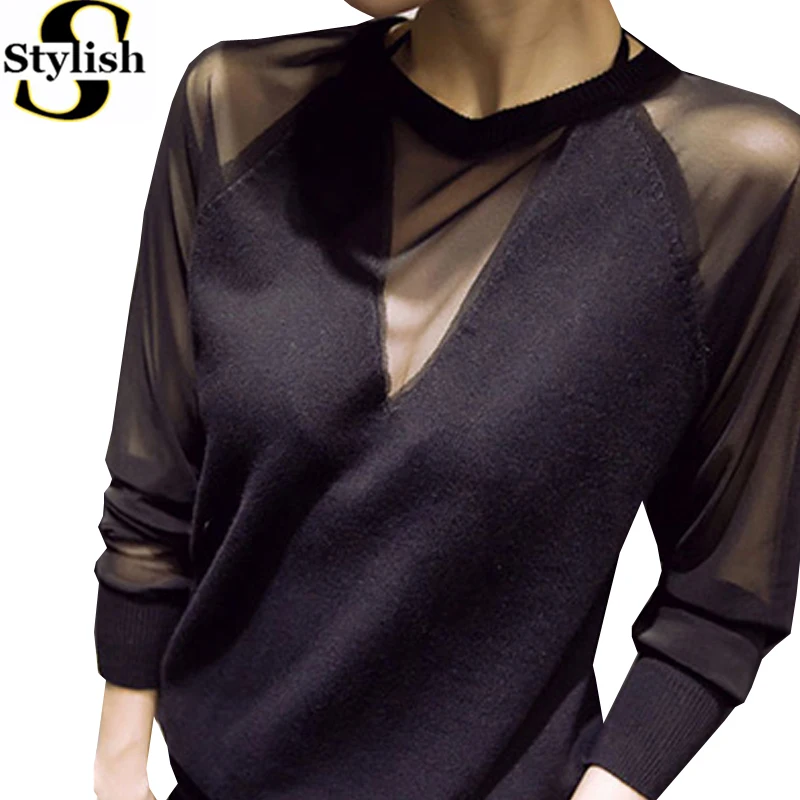 Рубашка женская черная с длинным рукавом|shirt female|blouse shirt womenblack blouse |