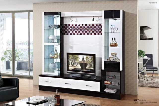 Moderne kastenwand woonkamer: open kastenwand tv meubels en kasten ...