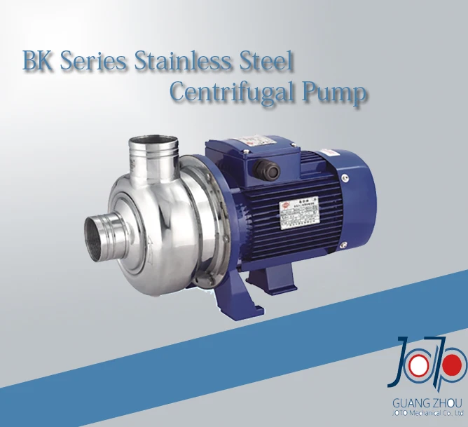 BK150 380V 50Hz Three Phase Stainless Steel Centrifugal Water Pump Solid Impurities Pump With Semi open