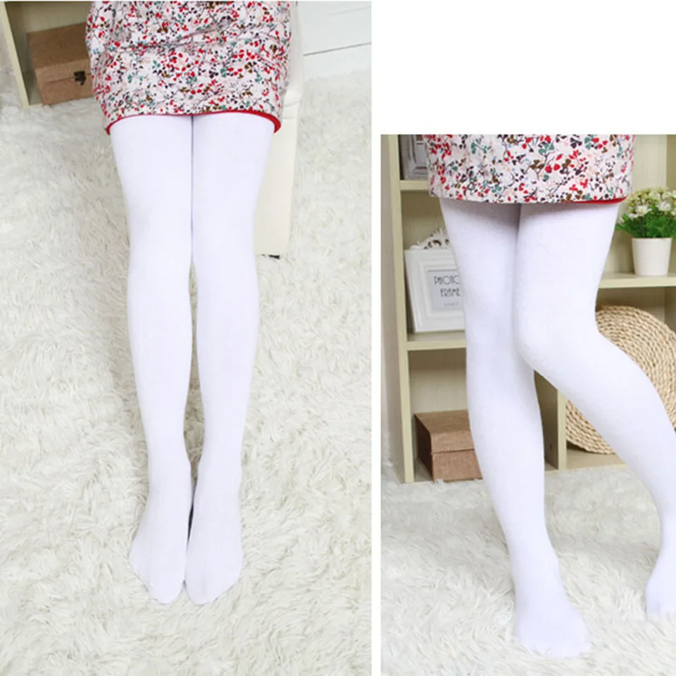 white fleece lined tights