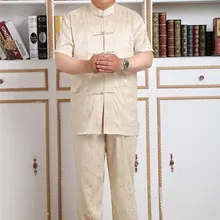 Шанхай история с коротким рукавом Китайская традиционная одежда для китайского кунг-фу набор форма для Тай Чи для мужчин Artes Marciais 6 стиль