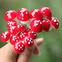 10x мини красный гриб микро Фея орнамент декора сада Карликовые деревья DIY Craft мода моделирование гриб
