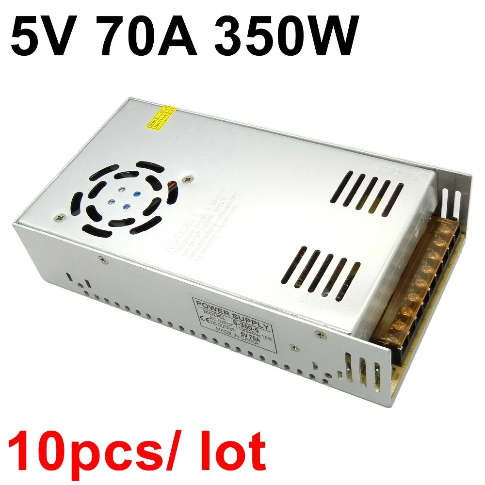 

10PCS Voltage Transformer AC 110V 220V to DC 5V 70A 350W switching power supply for LED display / strip light driver