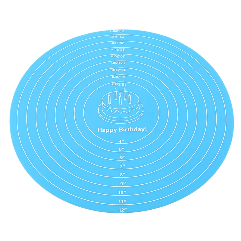 Многофункциональный Круглый Настольный коврик силиконовый коврик для выпечки подкладка для торта-разминание поверхности коврик для выпечки